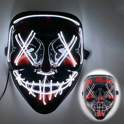 LED Purge Halloween Maska – Neon Svietiaca