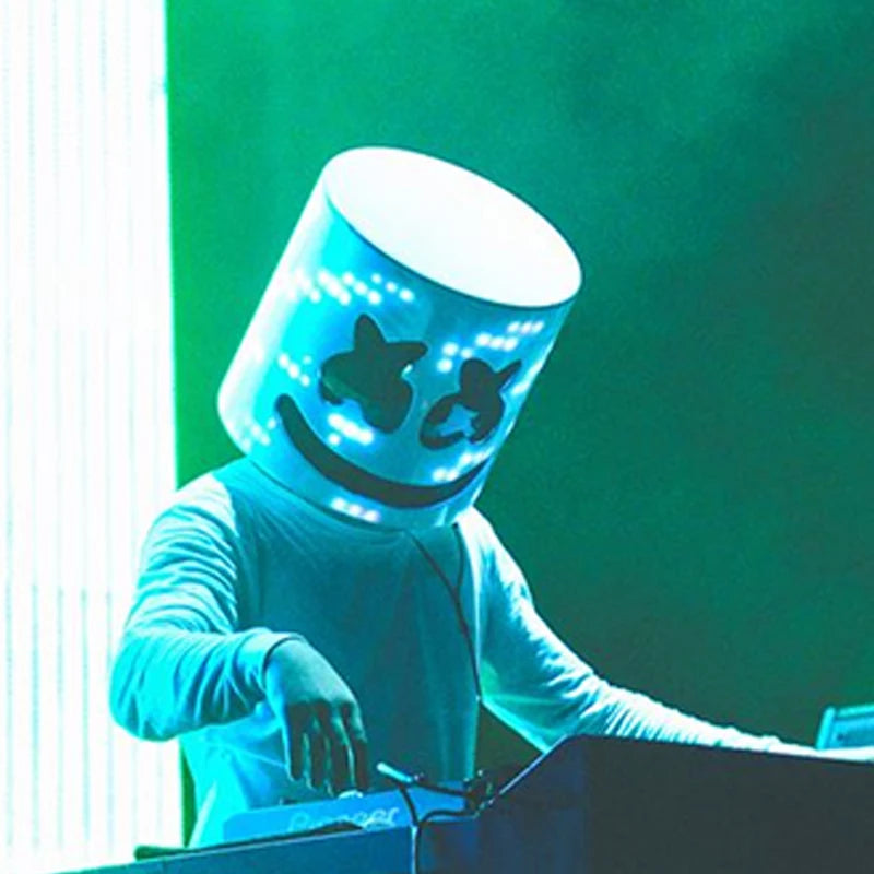 LED DJ Maska – Marshmello Štýl Helma