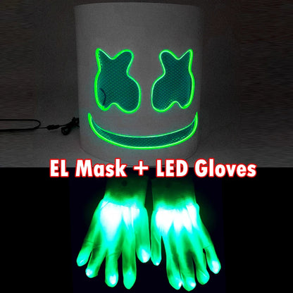 LED DJ Maska – Marshmello Štýl Helma