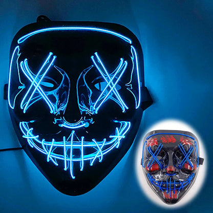 LED Purge Halloween Maska – Neon Svietiaca