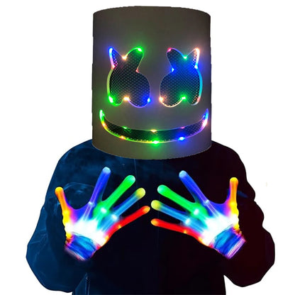 LED DJ Maska – Marshmello Štýl Helma