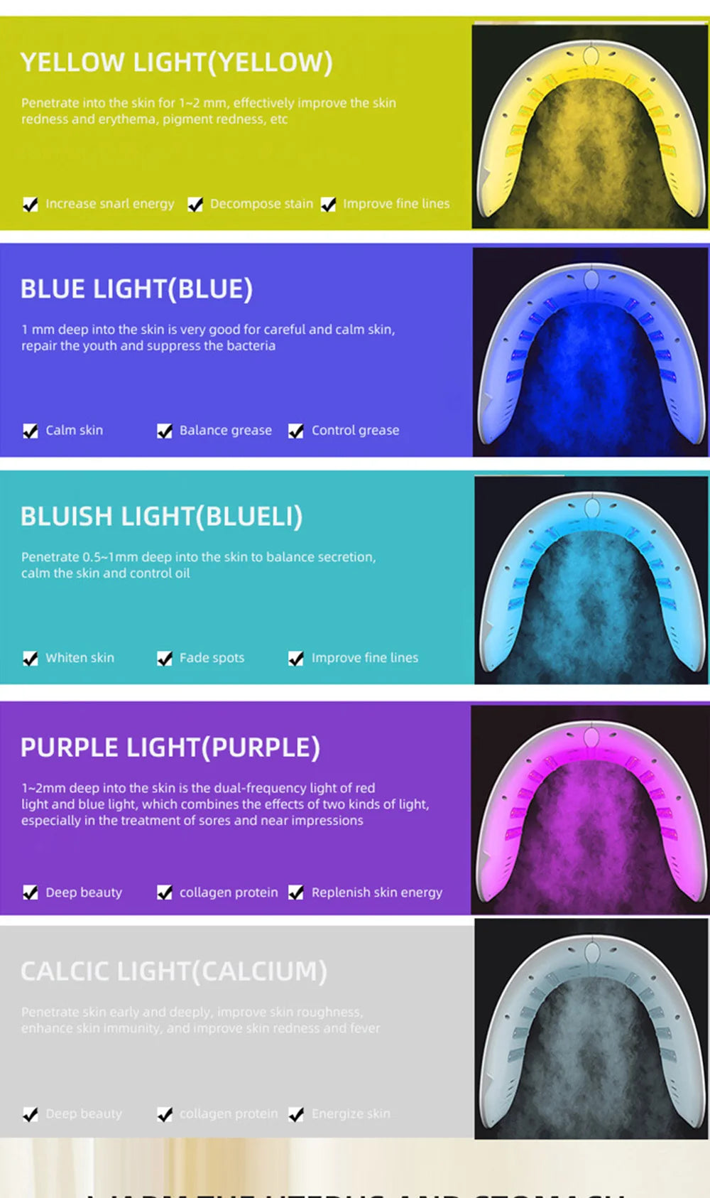 LED Maska na Tvár – 7 Farieb PDT Terapia s Nano Sprejom