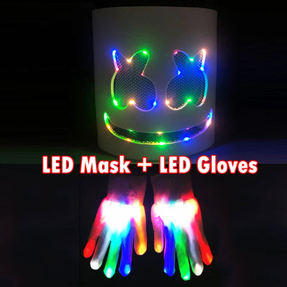 LED DJ Maska – Marshmello Štýl Helma